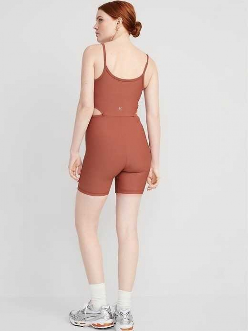 Old Navy PowerSoft Cutout-Waist Bodysuit Apple Cinnamon | MWS813460