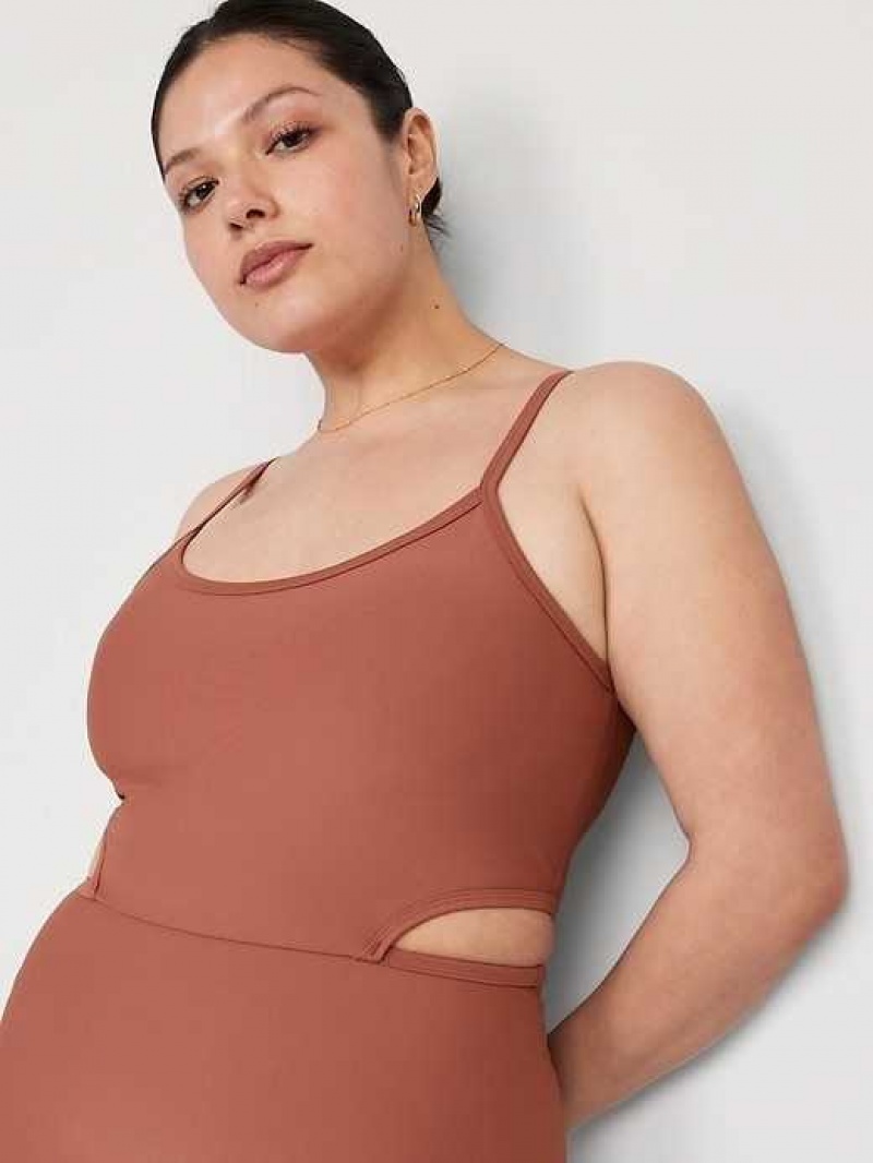 Old Navy PowerSoft Cutout-Waist Bodysuit Apple Cinnamon | MWS813460