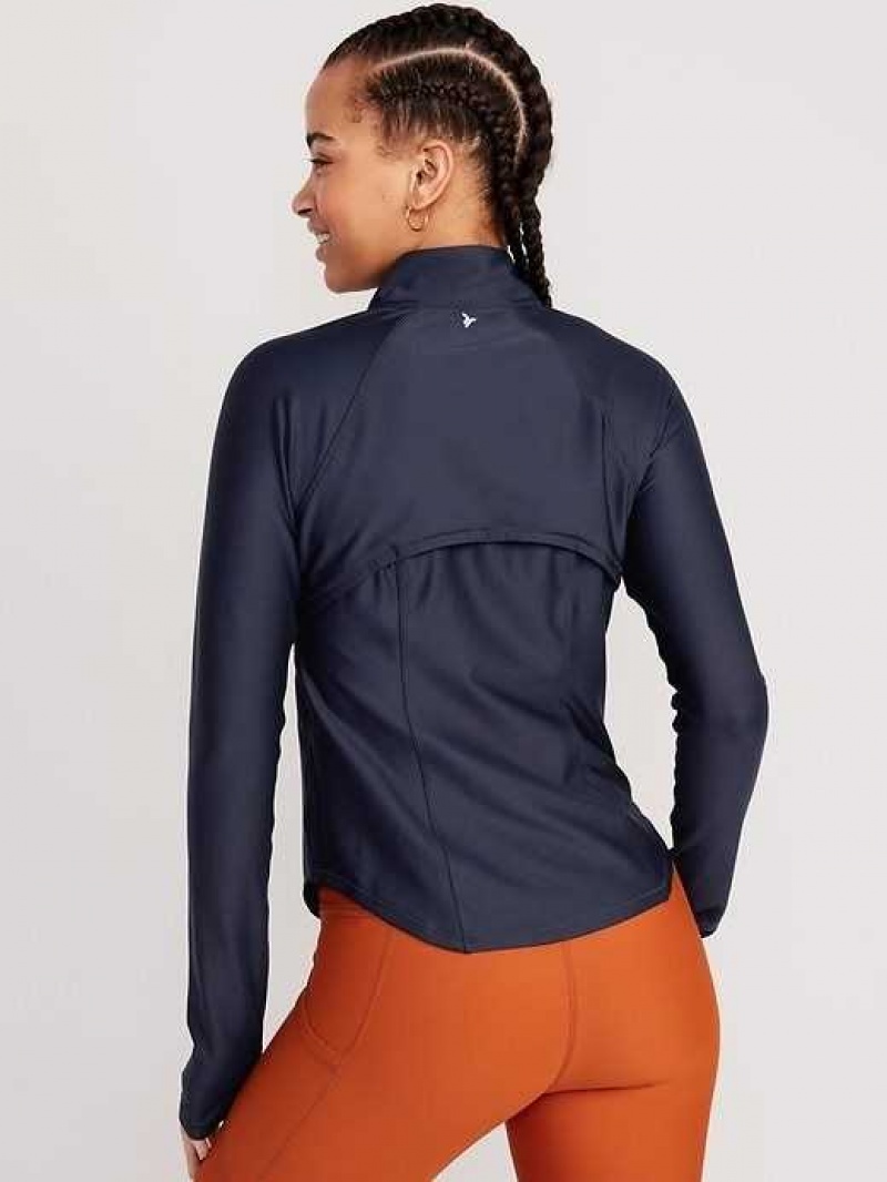 Old Navy PowerSoft Full-Zip Jacket Navy | YOQ047815