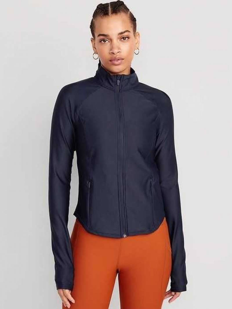 Old Navy PowerSoft Full-Zip Jacket Navy | YOQ047815