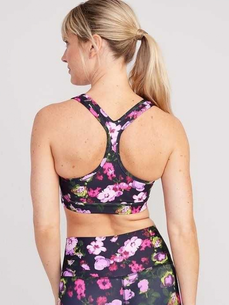 Old Navy PowerSoft Racerback Sports Bra Purple | NJF780364