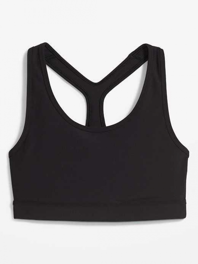 Old Navy PowerSoft Racerback Sports Bra Black | HSU945072