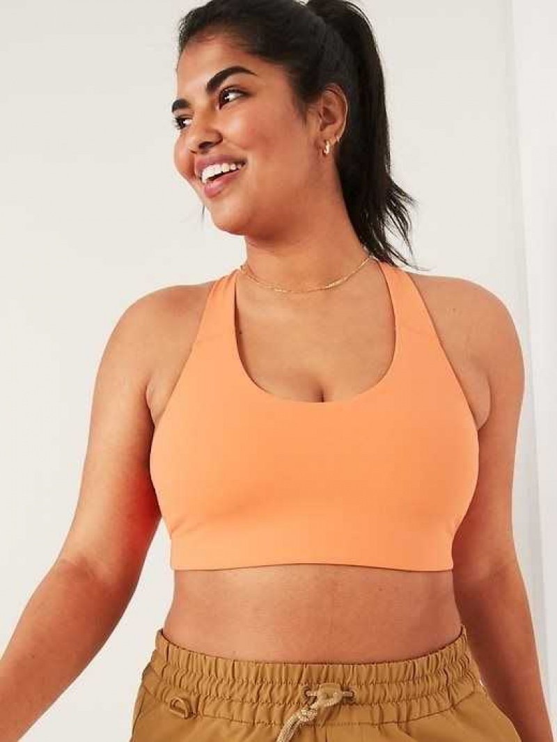 Old Navy PowerSoft Racerback Sports Bra Coral | BFS087635