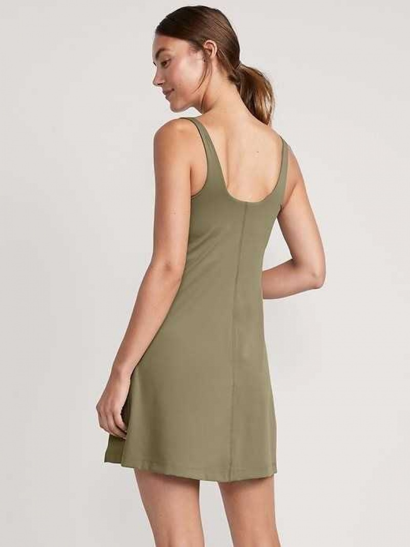 Old Navy PowerSoft Shelf-Bra Support Dress Fir Tree | RGK596072