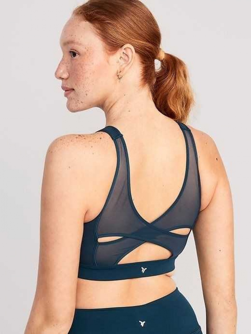 Old Navy PowerSoft Sports Bra Black | RJH473218