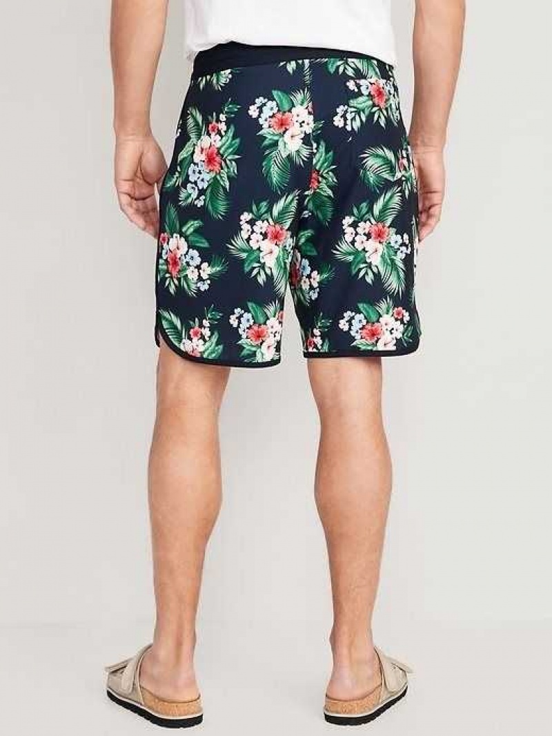 Old Navy Printed Built-In Flex Board Shorts Floral Midnight | QHB365194