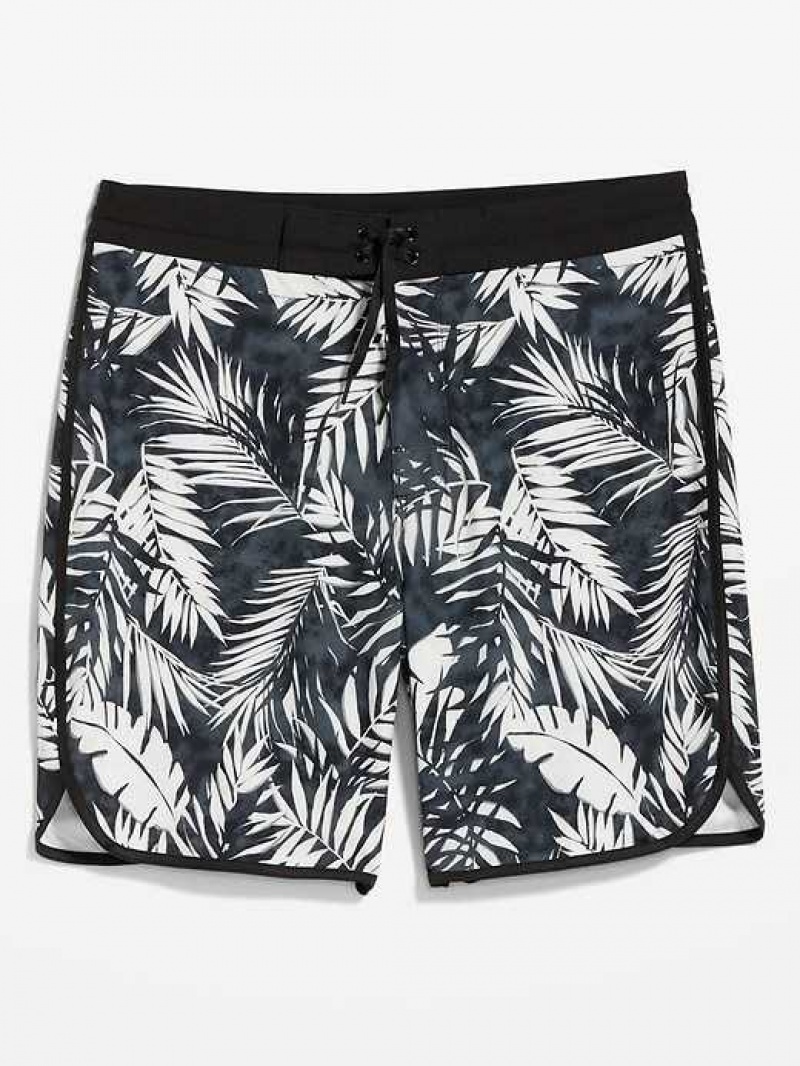 Old Navy Printed Built-In Flex Board Shorts Black / White | JNZ610849