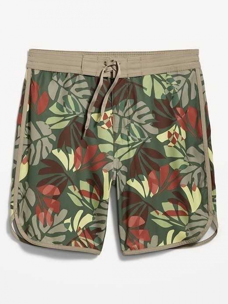 Old Navy Printed Built-In Flex Board Shorts Black / White | JNZ610849