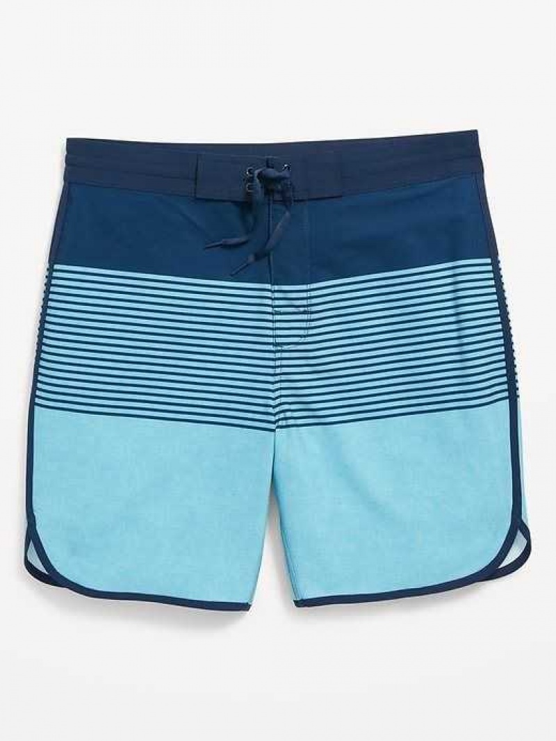 Old Navy Printed Built-In Flex Board Shorts Blue | WNK256739