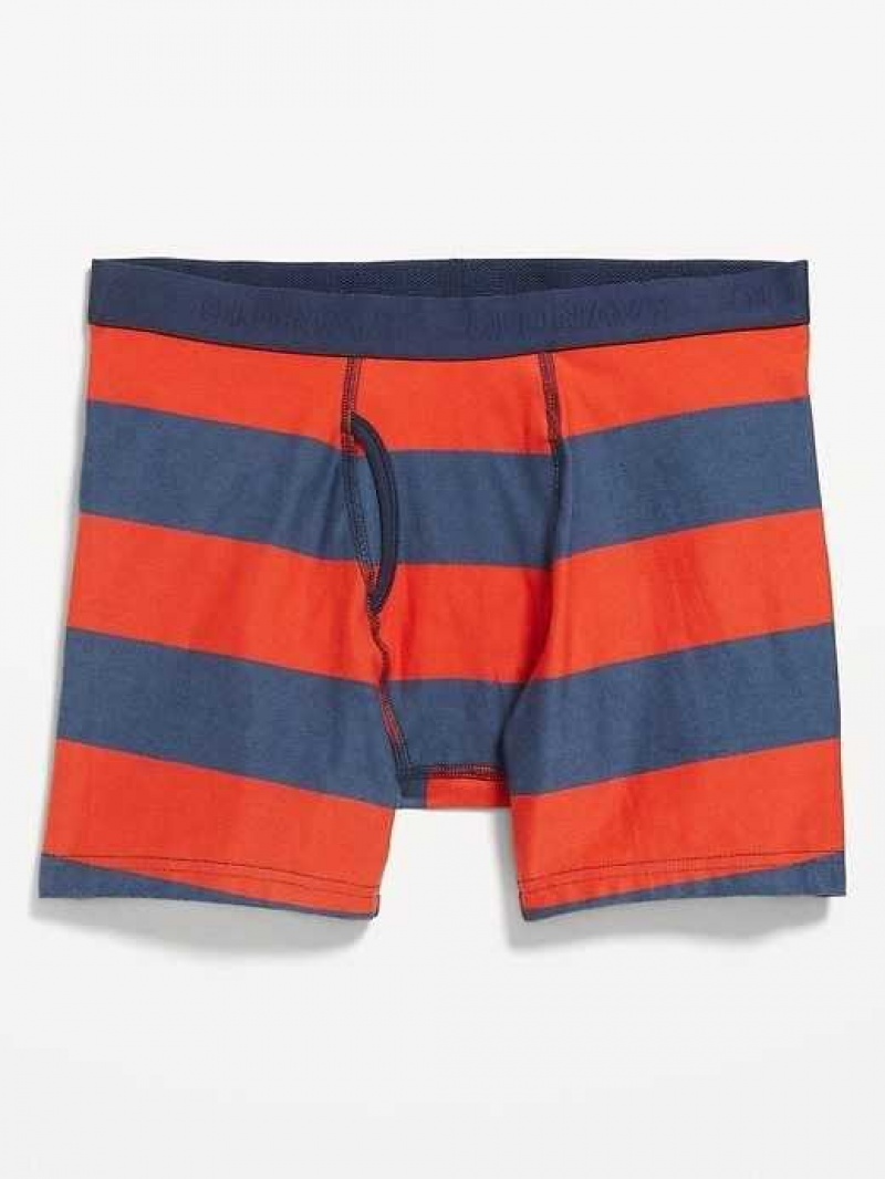 Old Navy Printed Built-In Flex Boxer-Brief Underwear Rugbywarm | DVZ561498