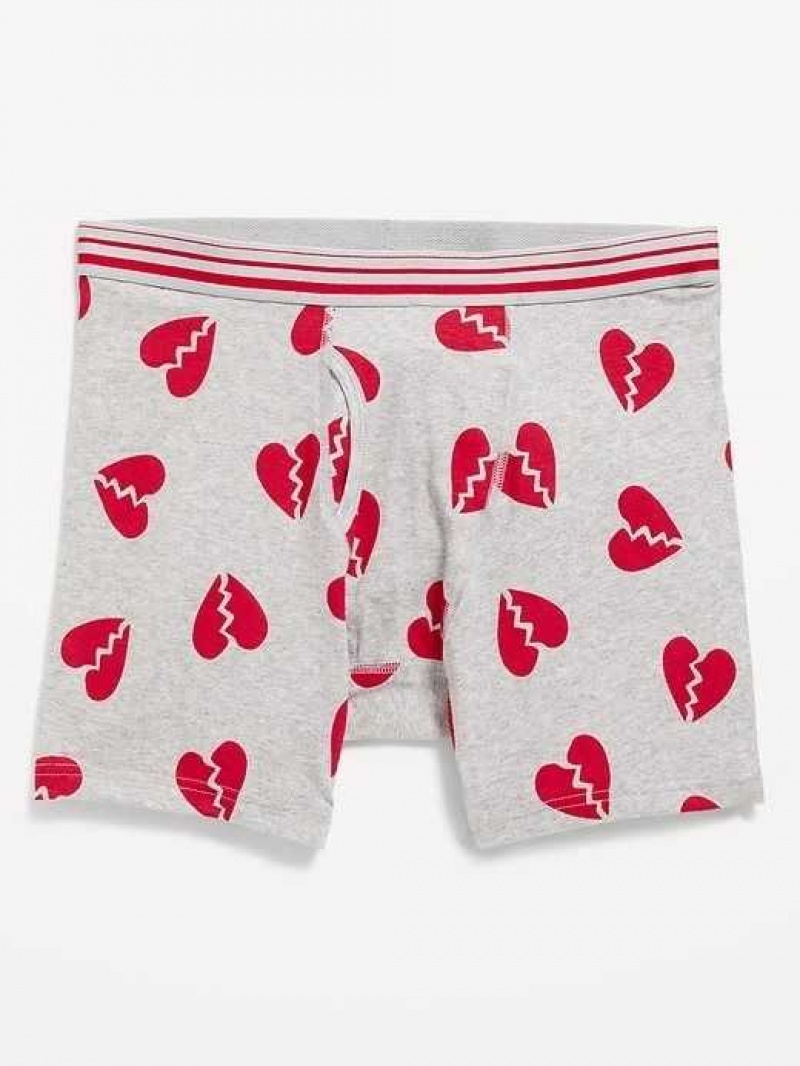 Old Navy Printed Built-In Flex Boxer-Brief Underwear Heartbreaker | CJI526431