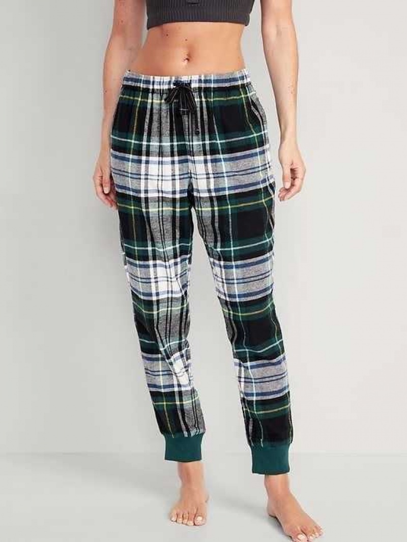 Old Navy Printed Flannel Jogger Pajama Pants Green | YSC237895