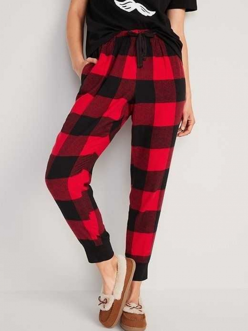 Old Navy Printed Flannel Jogger Pajama Pants Red | DTP821430