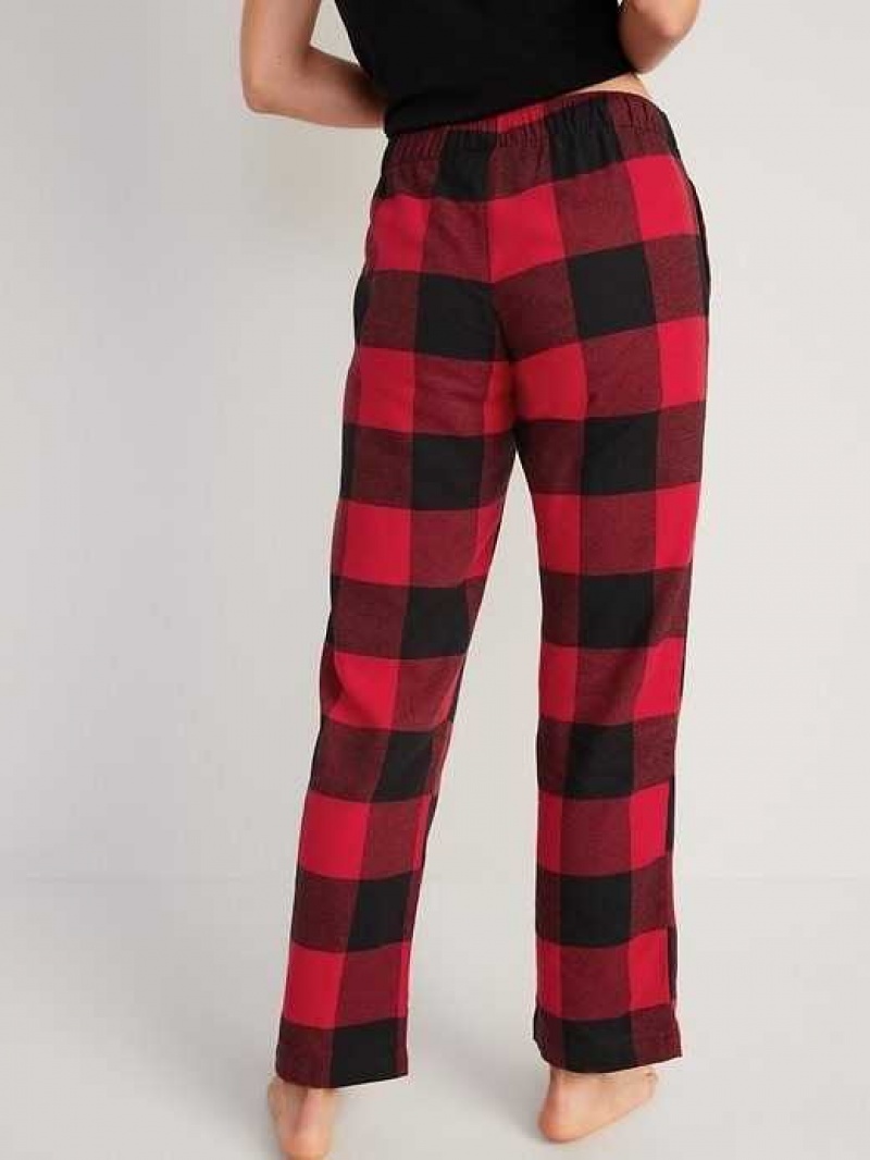 Old Navy Printed Flannel Pajama Pants Red | NAS023194