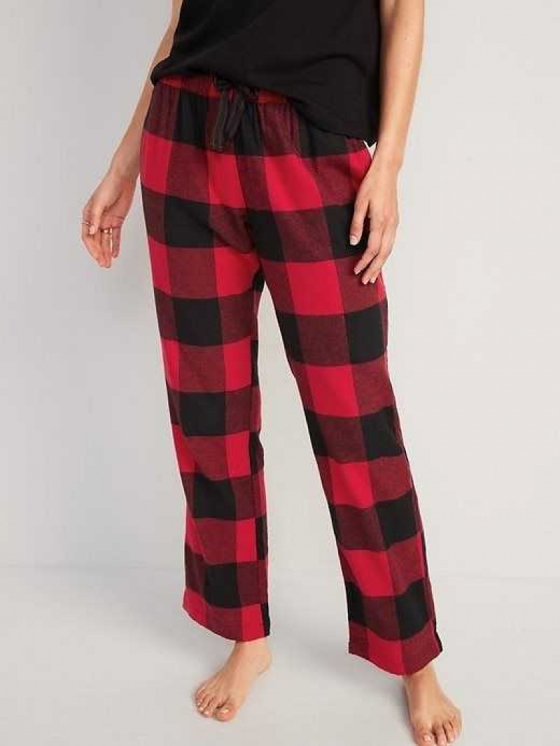 Old Navy Printed Flannel Pajama Pants Red | NAS023194