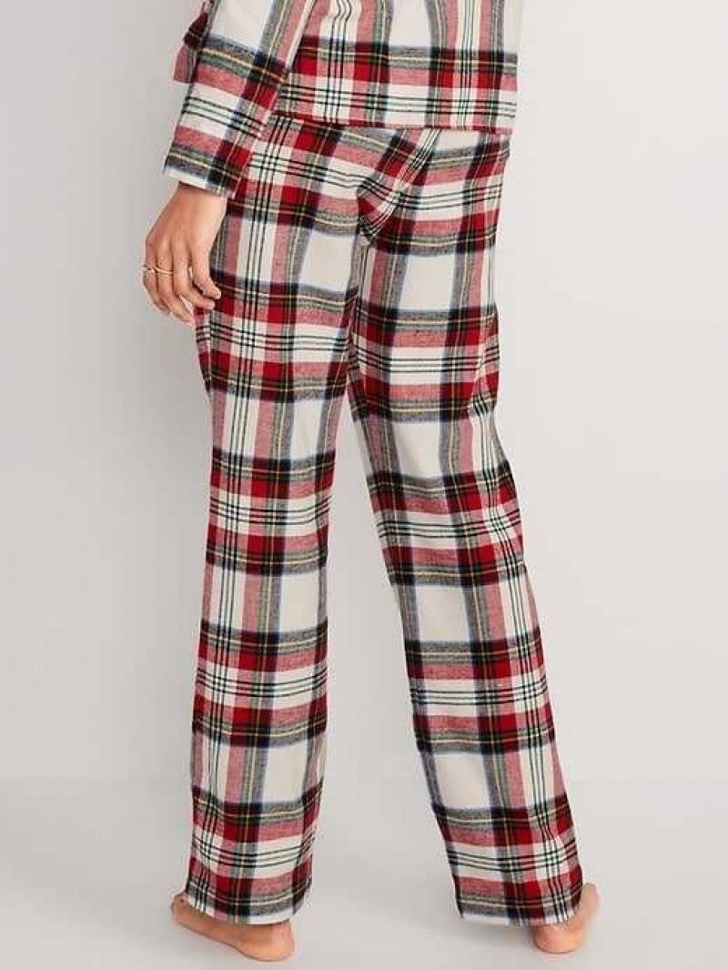 Old Navy Printed Flannel Pajama Set White | TMY816439