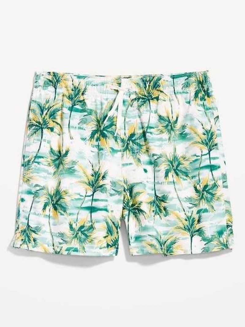 Old Navy Printed Swim Trunks Orange | OYI523610