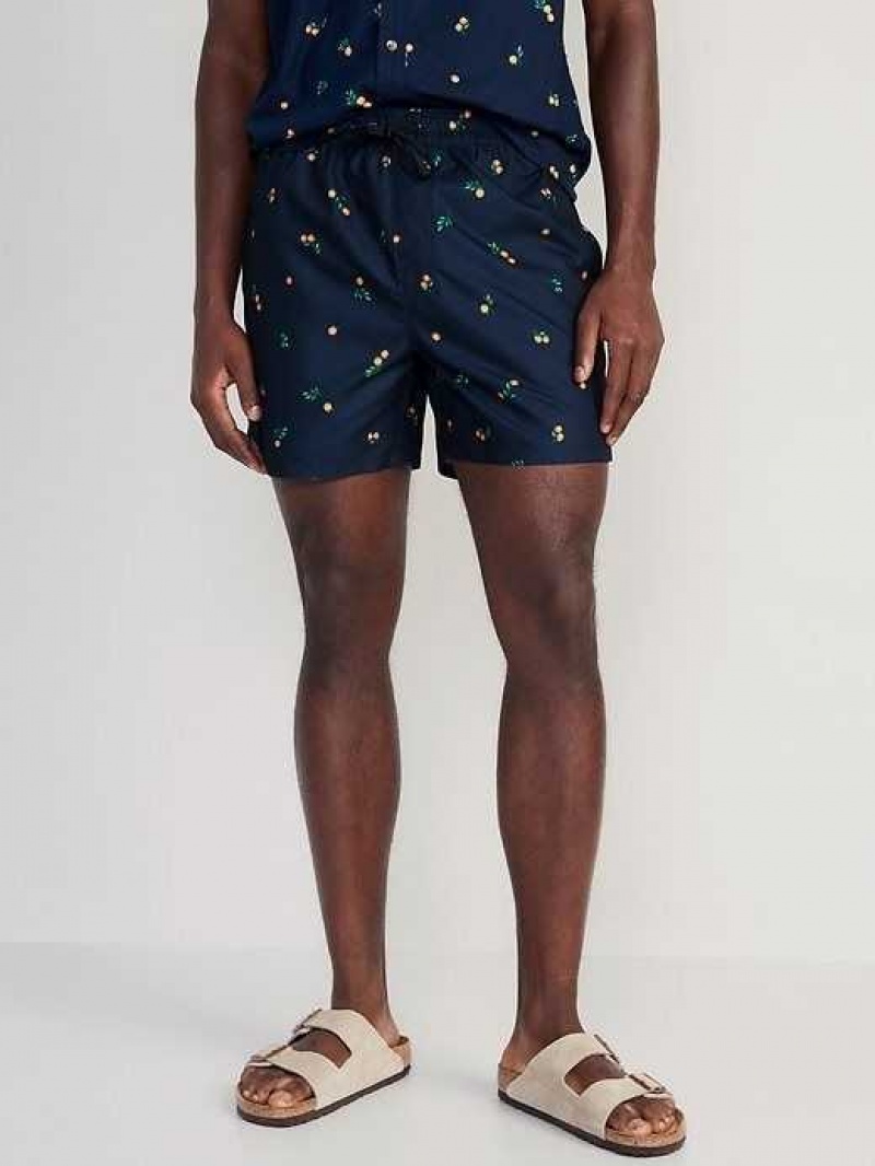 Old Navy Printed Swim Trunks Orange | OYI523610