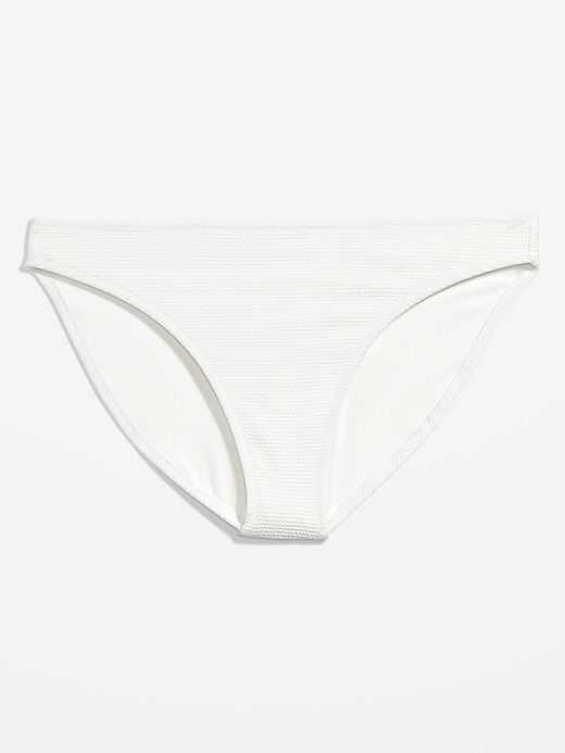 Old Navy Pucker Classic Bikini Swim Bottoms White | RWO891076