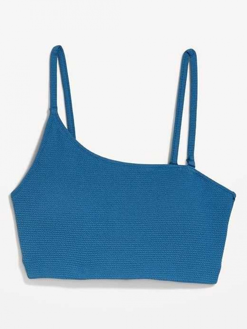 Old Navy Pucker Convertible Bandeau Bikini Swim Top Blue | BCA951873