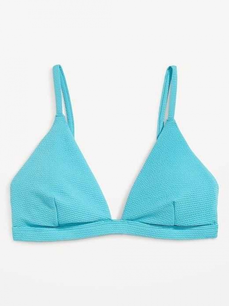 Old Navy Pucker Triangle Bikini Swim Top Raindrop | PZR964810