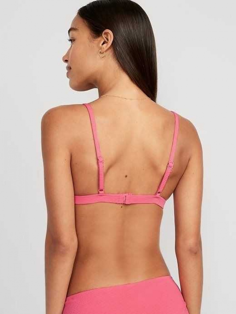 Old Navy Pucker Triangle Bikini Swim Top Daylily | AVO906581