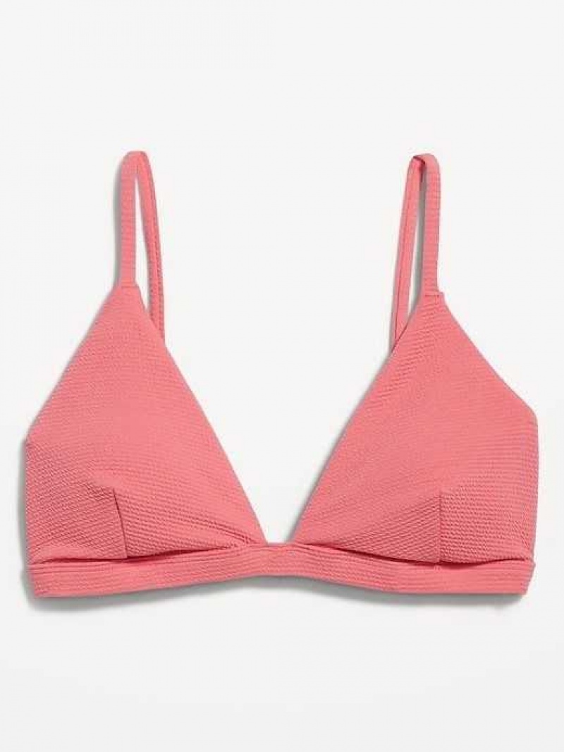 Old Navy Pucker Triangle Bikini Swim Top Daylily | AVO906581