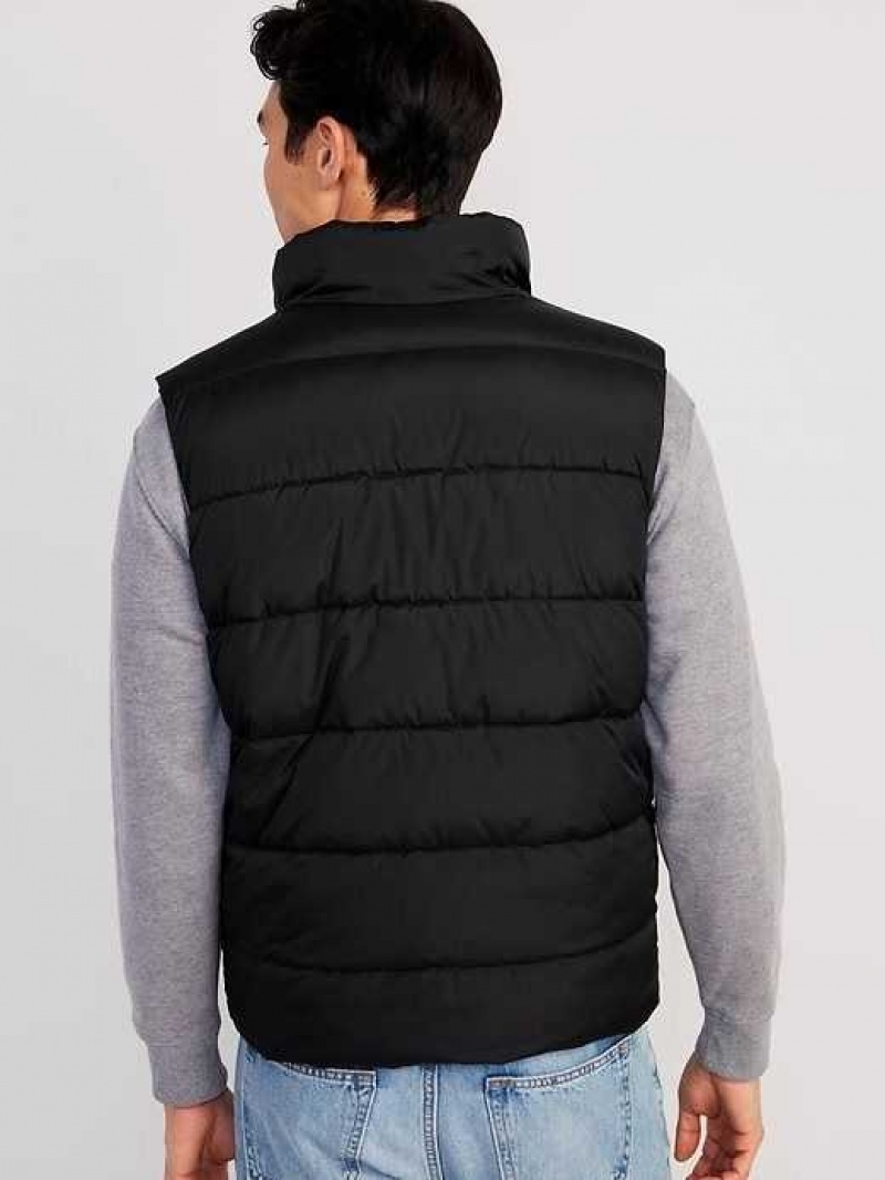 Old Navy Puffer Vest Black | KBJ381792