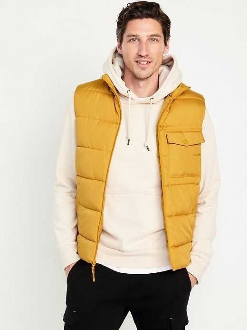 Old Navy Puffer Vest Yellow | BET143579