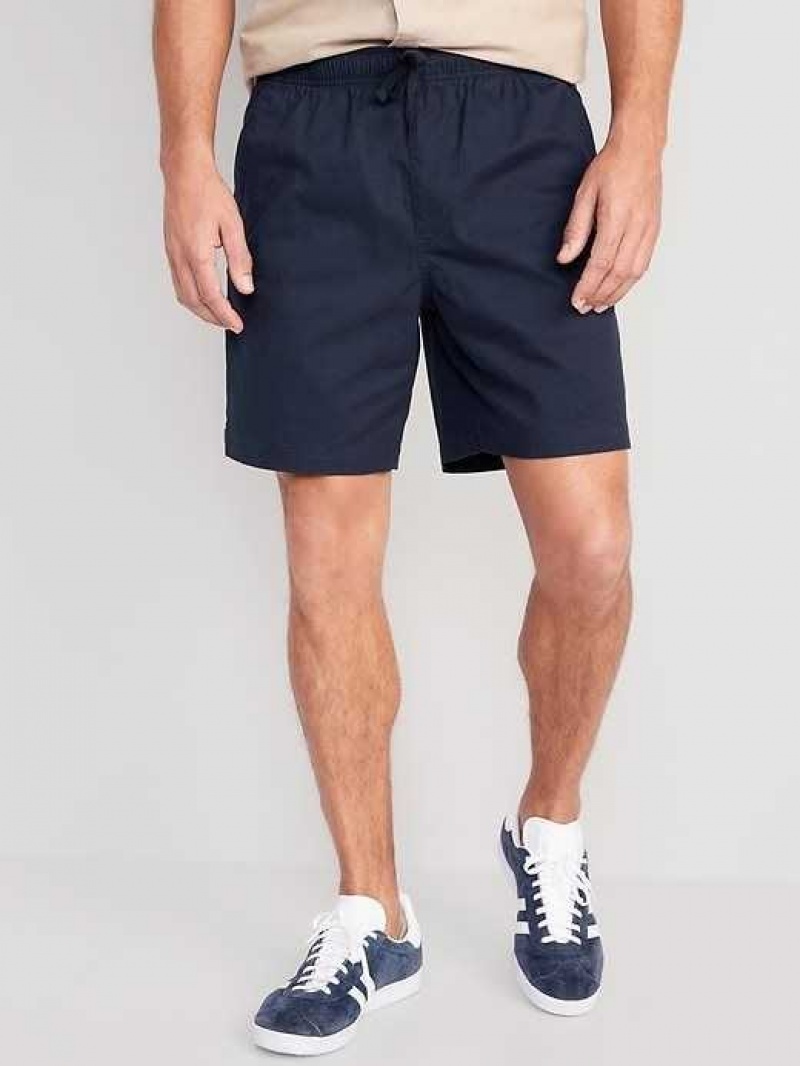 Old Navy Pull-On Chino Jogger Shorts Navy | VWB946217