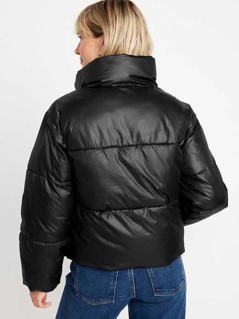 Old Navy Quilted Puffer Jacket Black | DYO805263