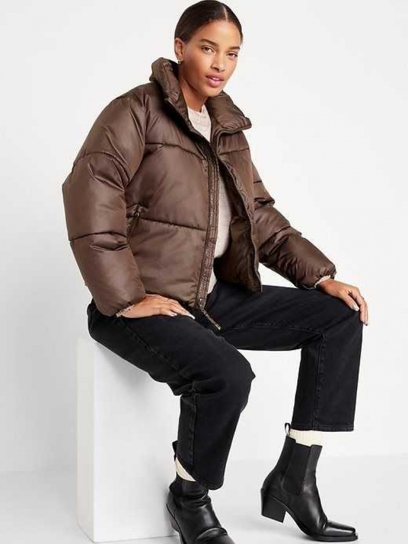 Old Navy Quilted Puffer Jacket French Roast | SWF647823