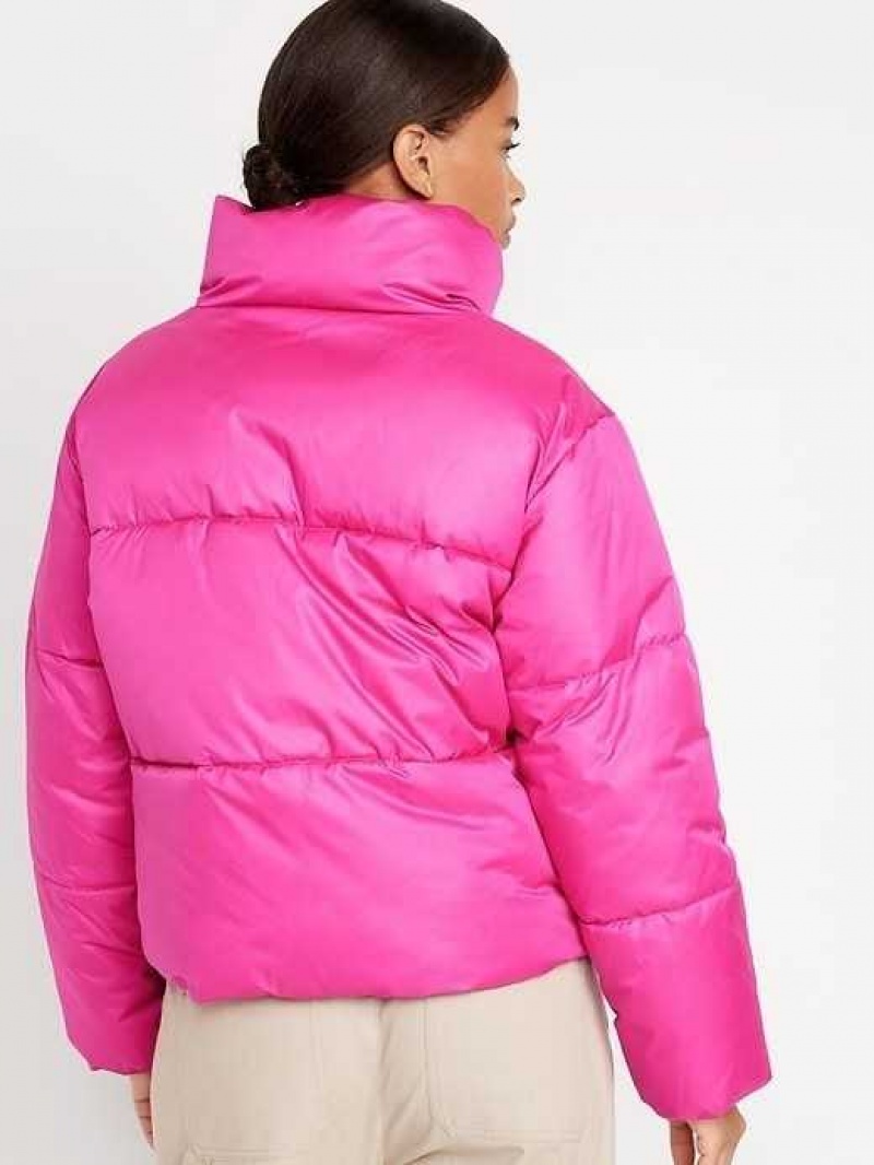 Old Navy Quilted Puffer Jacket Pink | ORF941605