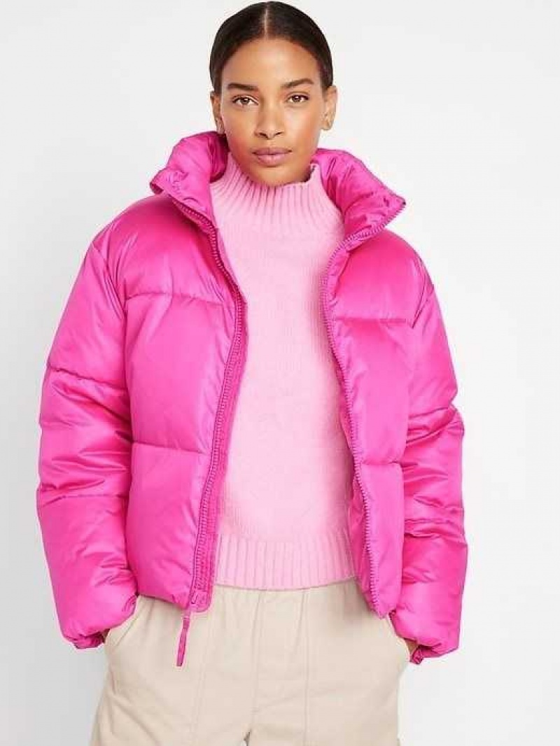 Old Navy Quilted Puffer Jacket Pink | ORF941605