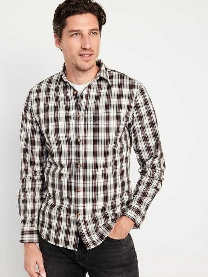 Old Navy Regular-Fit Built-In Flex Everyday Shirt White / Green | MPT912064