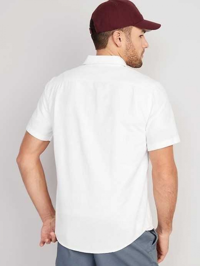 Old Navy Regular-Fit Everyday Oxford Shirt White | VFR015893