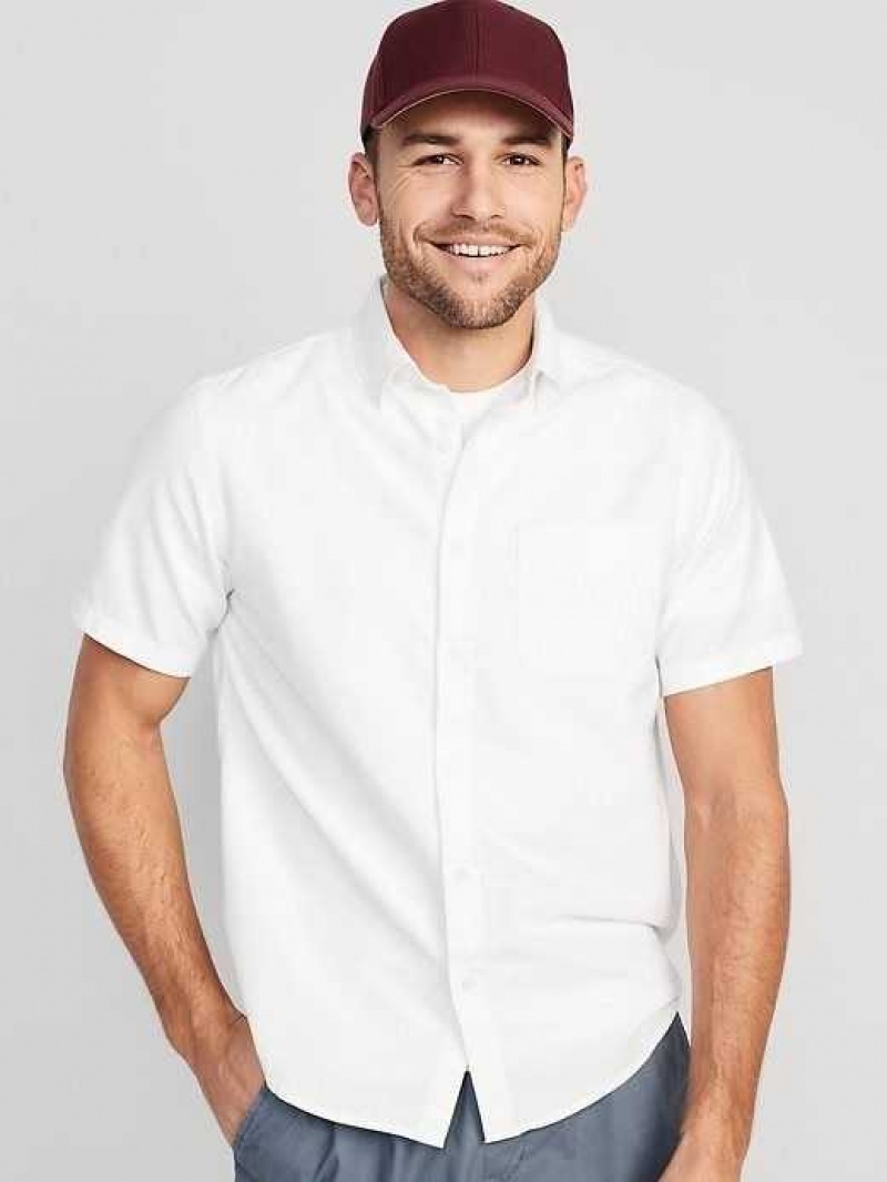 Old Navy Regular-Fit Everyday Oxford Shirt White | VFR015893