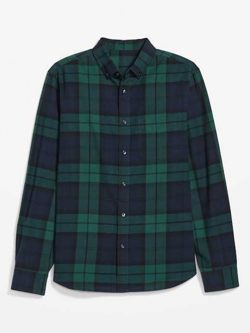 Old Navy Regular-Fit Everyday Oxford Shirt Green / Blue | BNW631074