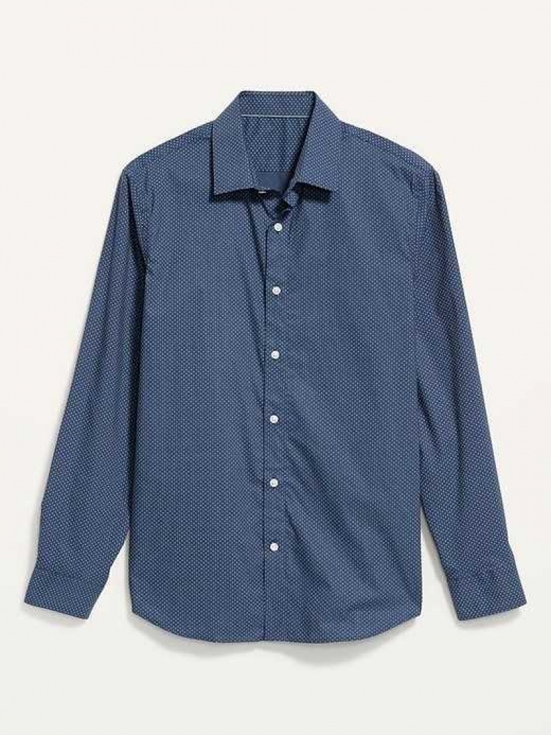 Old Navy Regular-Fit Pro Signature Performance Dress Shirt Navy | RYK184905