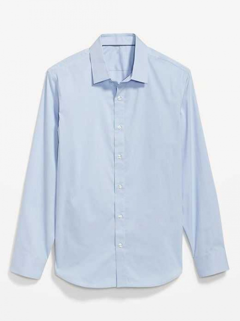 Old Navy Regular-Fit Pro Signature Tech Dress Shirt Light Blue | ZVU983614