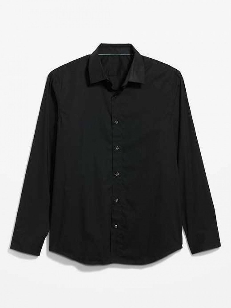 Old Navy Regular-Fit Pro Signature Tech Dress Shirt Black | XGS863594