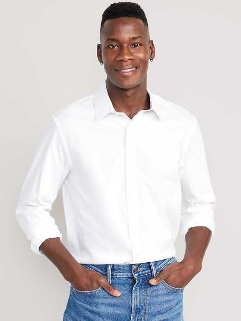 Old Navy Regular-Fit Pro Signature Tech Dress Shirt White | XCL092854