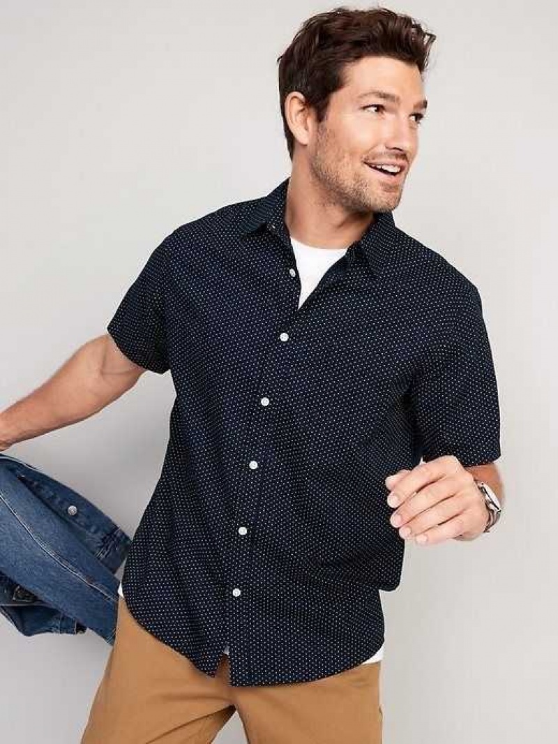 Old Navy Regular Fit Everyday Poplin Shirt Navy | JNQ216379