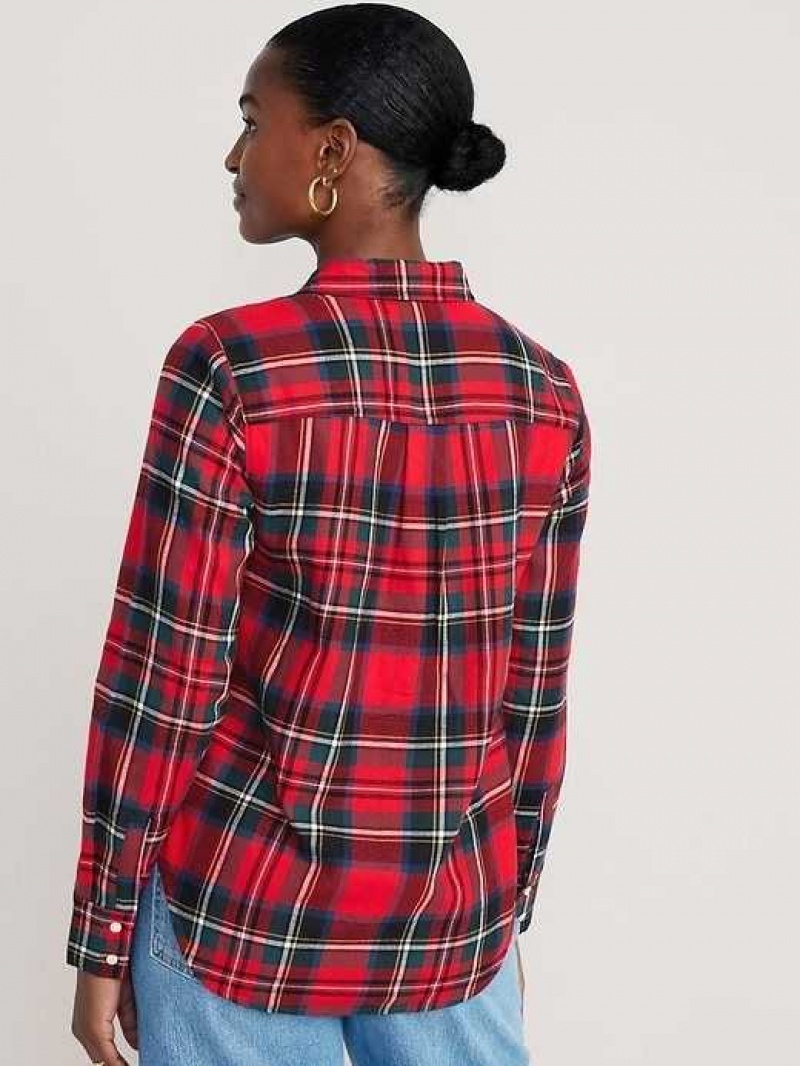 Old Navy Relaxed Classic Flannel Shirt Red | FZW450628