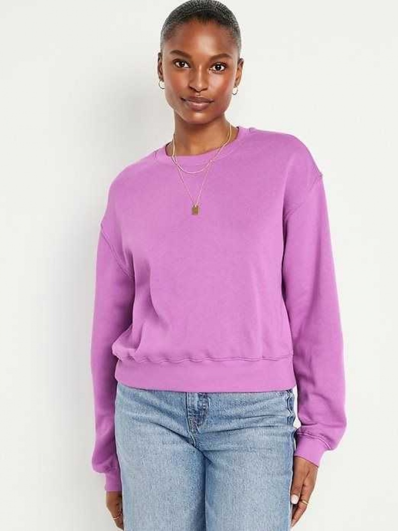 Old Navy Relaxed Crew Neck Sweatshirt Artichoke Blossom | FAM348529