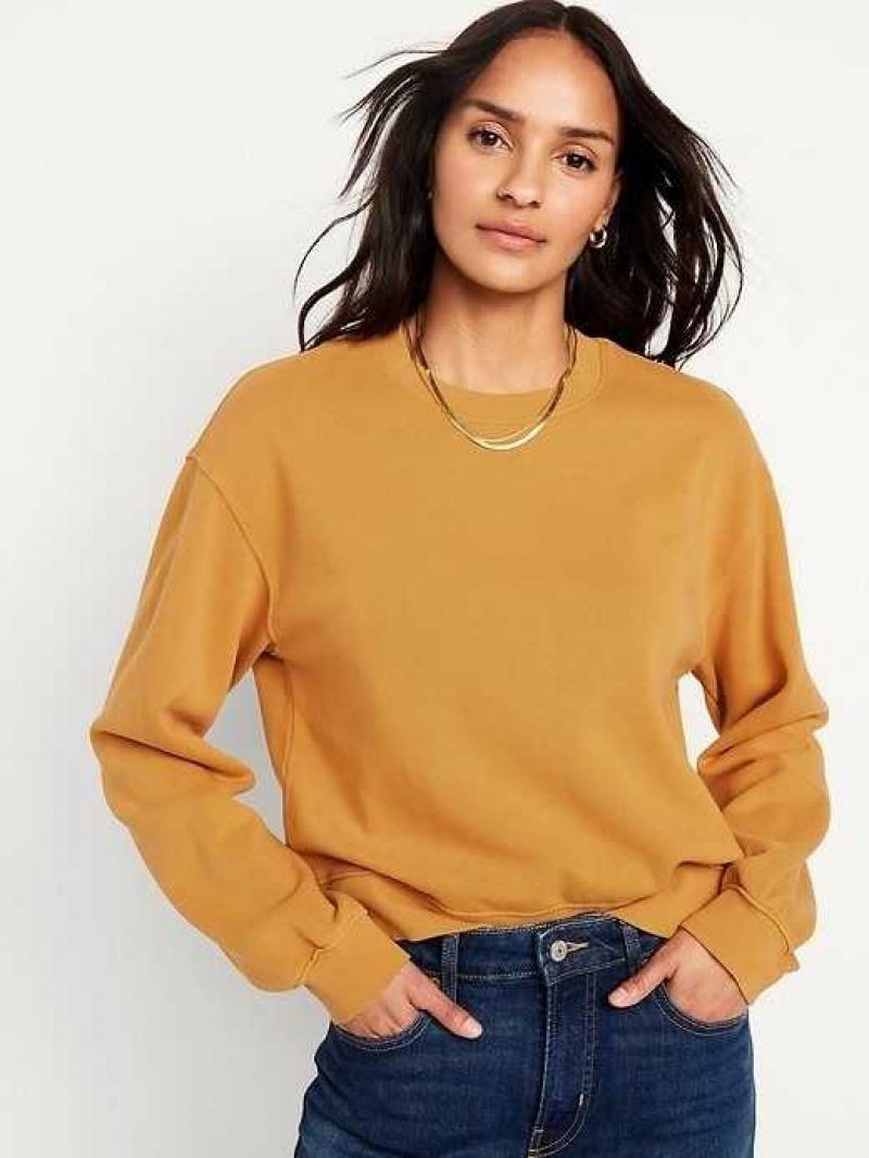 Old Navy Relaxed Crew Neck Sweatshirt Baltic Amber | ZMX158469