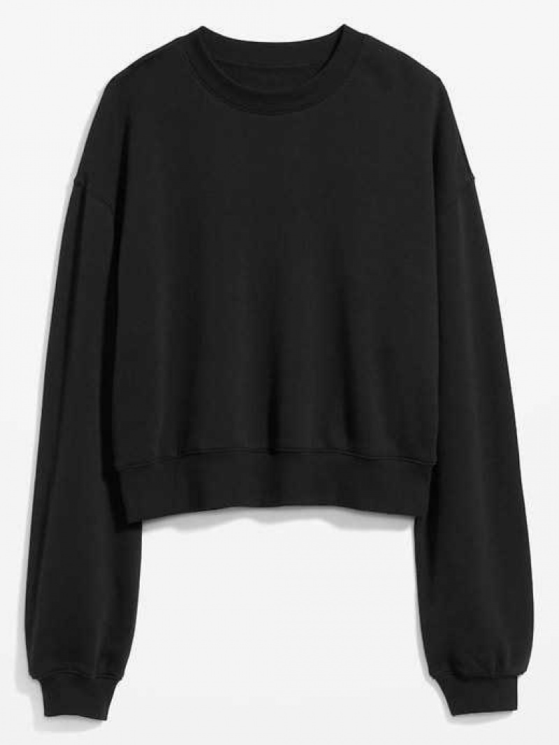 Old Navy Relaxed Crew Neck Sweatshirt Black | GCK489132