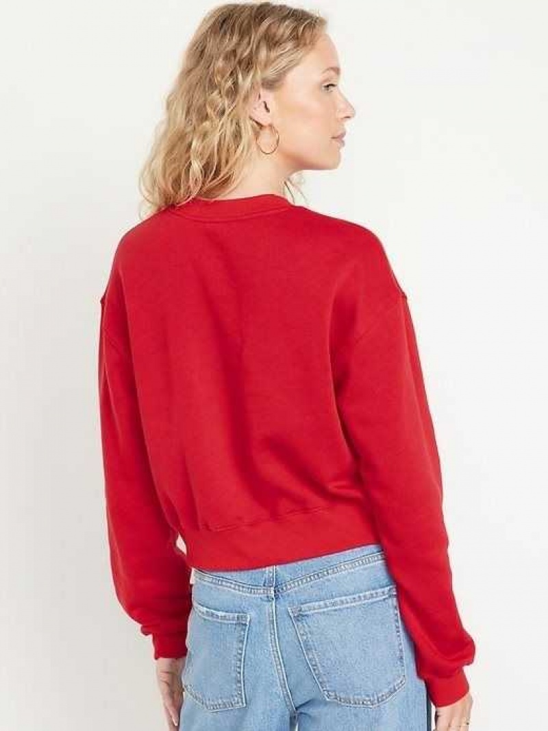 Old Navy Relaxed Crew Neck Sweatshirt Red | ZXO076395