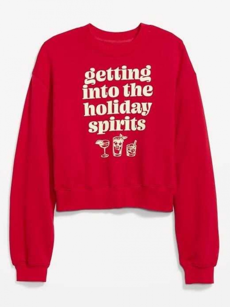 Old Navy Relaxed Crew Neck Sweatshirt Red | ZXO076395