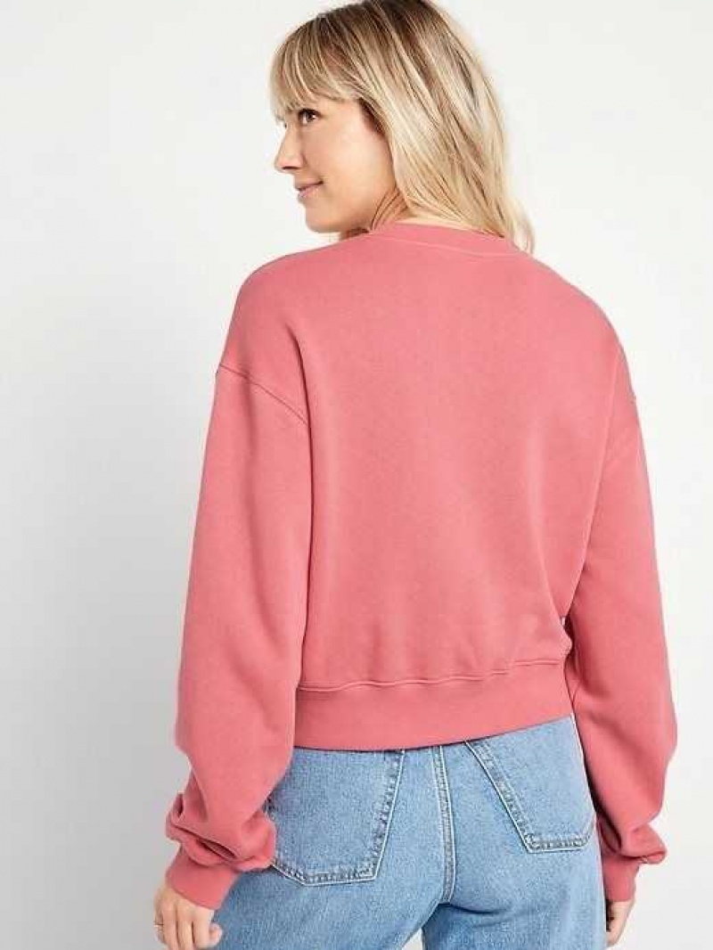 Old Navy Relaxed Crew Neck Sweatshirt Rose | SAN316054